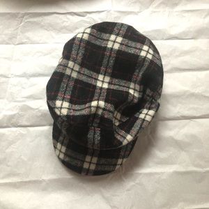 black flannel conductor hat